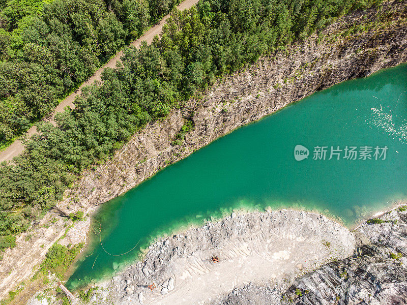 塞特福德矿山采石场鸟瞰图