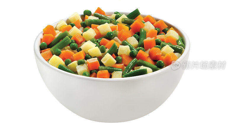 碗里的蔬菜混合物