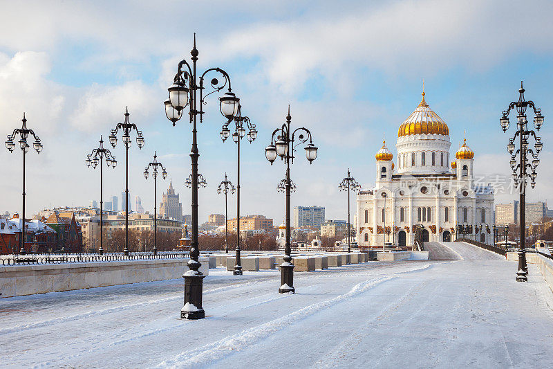 莫斯科基督救世主教堂的冬天