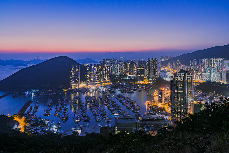 香港仔避风塘的日落