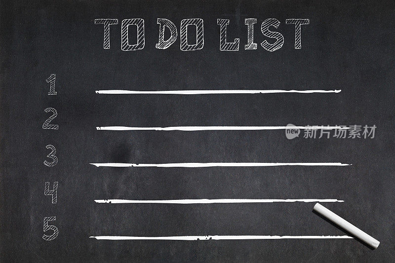 在黑板上列出要做的事情
