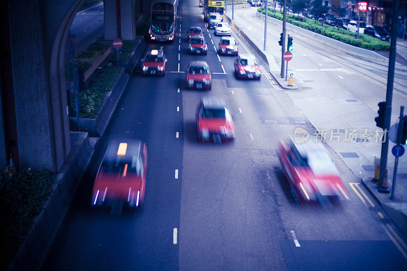 香港道路上的汽车