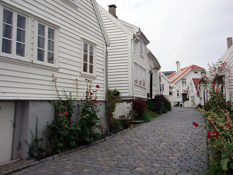 斯塔万格挪威斯堪的纳维亚城市中心海港景色