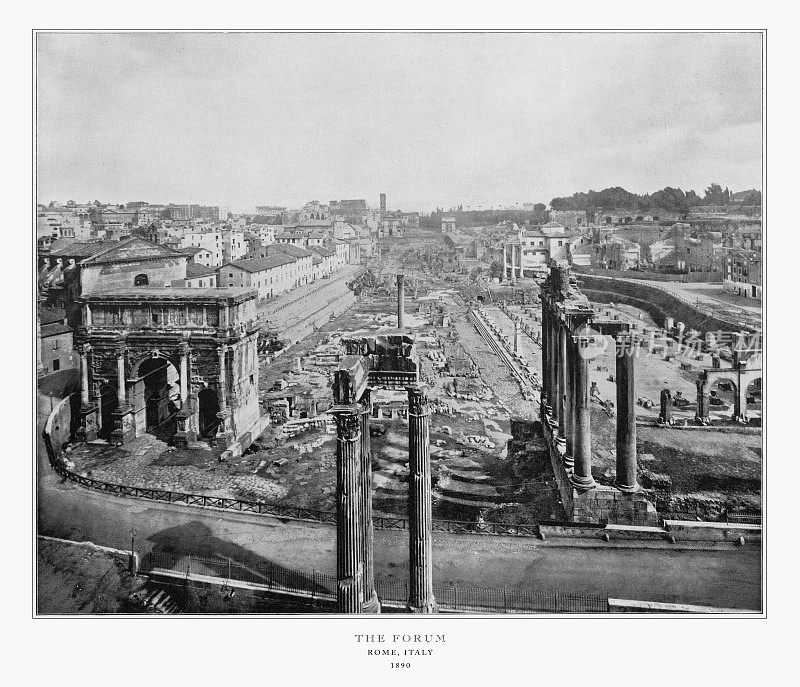 古罗马，意大利，古代意大利照片，1893年