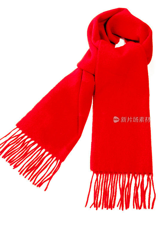 冬季红羊绒围巾