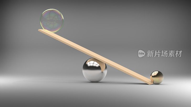 概念不平衡秤采用大、小球在横梁上