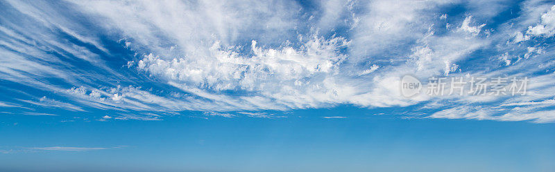 蓝天与云彩全景，背景