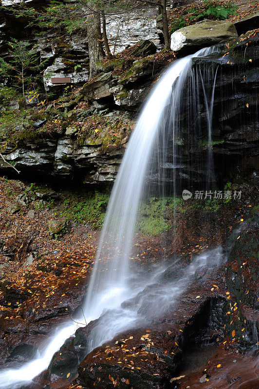 里基茨格伦州立公园的瀑布