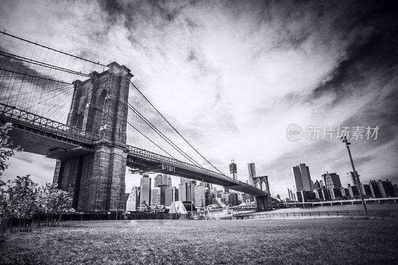 布鲁克林大桥与城市景观