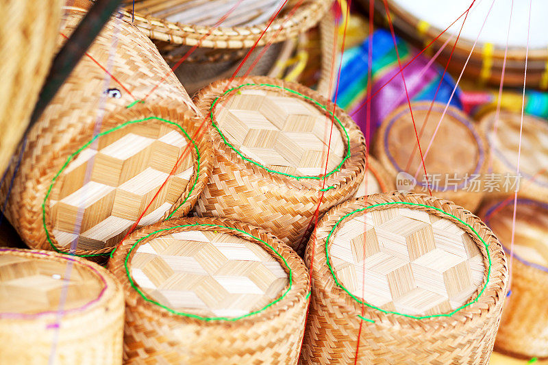 曼谷的糯米竹篮