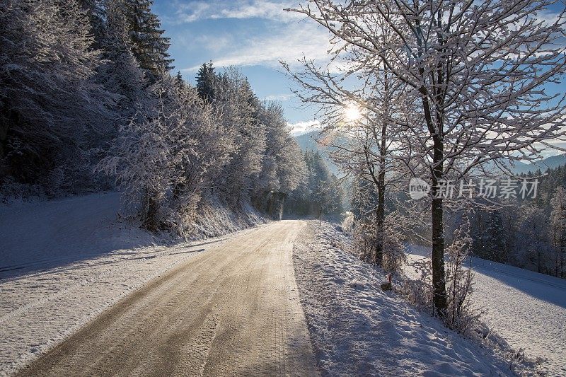 冬季奥地利阿尔卑斯山
