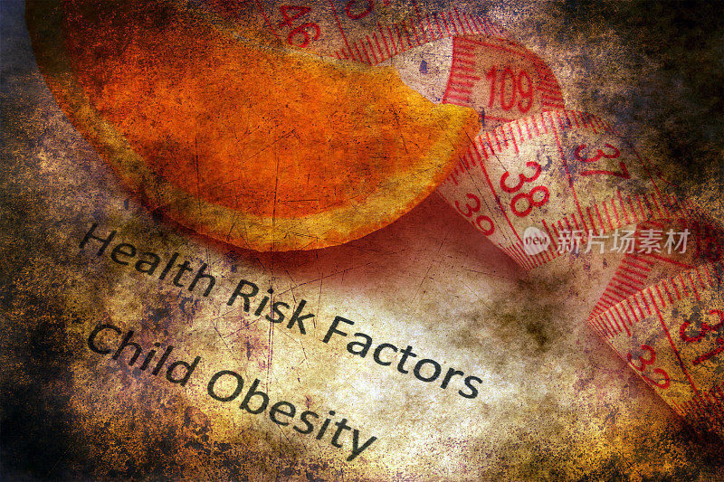健康风险因素-儿童肥胖垃圾概念
