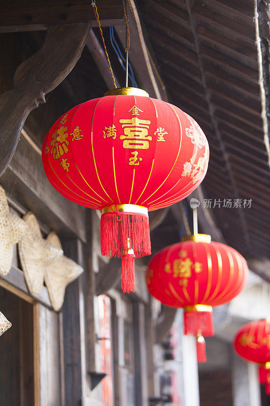 灯笼,李坑村,婺源,江西省,中国