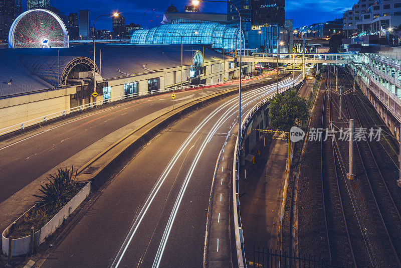 俯瞰悉尼市中心的交通状况