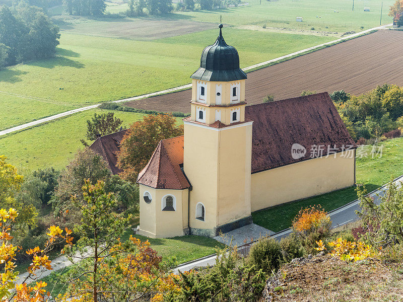 巴伐利亚州Hohenburg村附近的朝圣教堂Stettkirchen