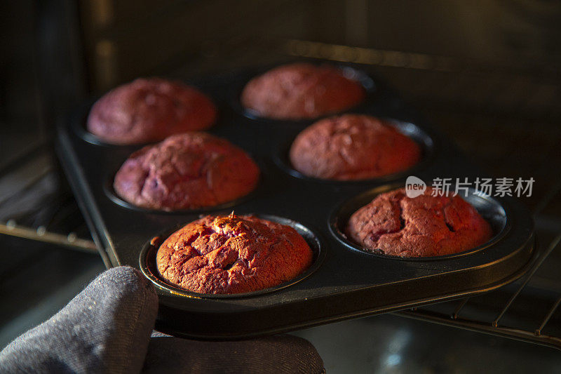 自制烘焙:紫薯甜松饼
