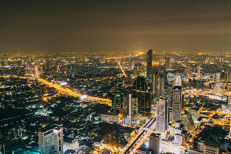 曼谷的夜景