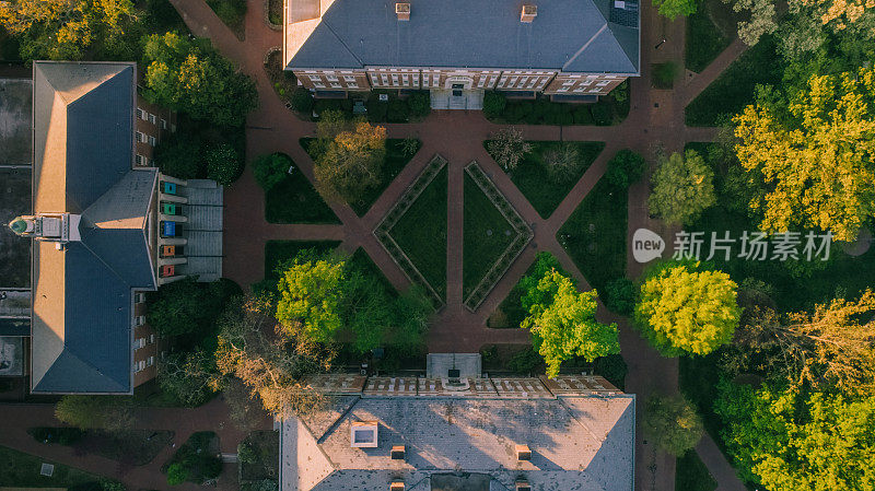 春天，北卡罗莱纳大学上空