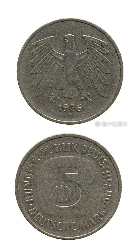 五只德国马克1976