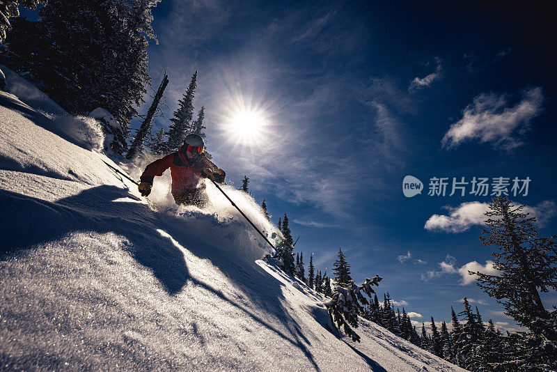 粉滑雪