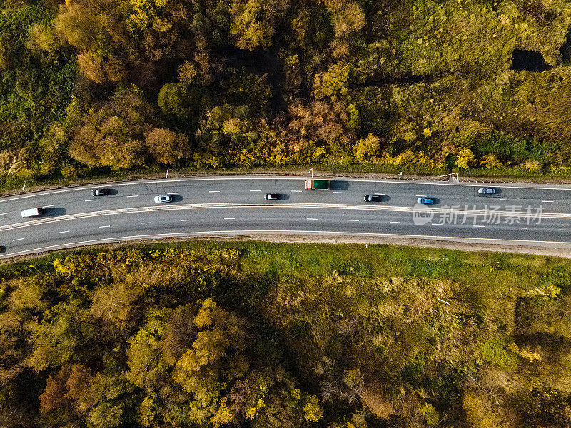 航拍的道路