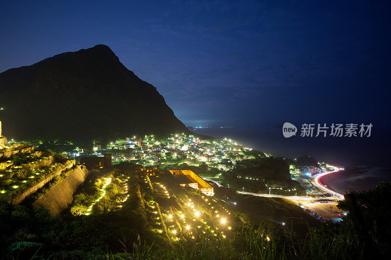 台湾瑞芳小镇夜景