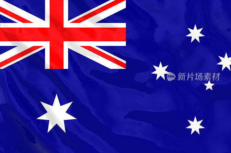 澳大利亚国旗挥舞着