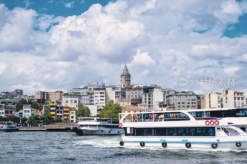 伊斯坦布尔博斯普鲁斯海峡的旅游地标