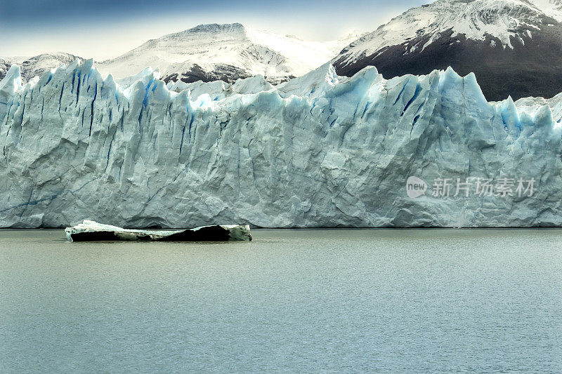 莫雷诺冰川是最著名的大陆冰川。冰川国家公园，圣克鲁斯省，巴塔哥尼亚，阿根廷。