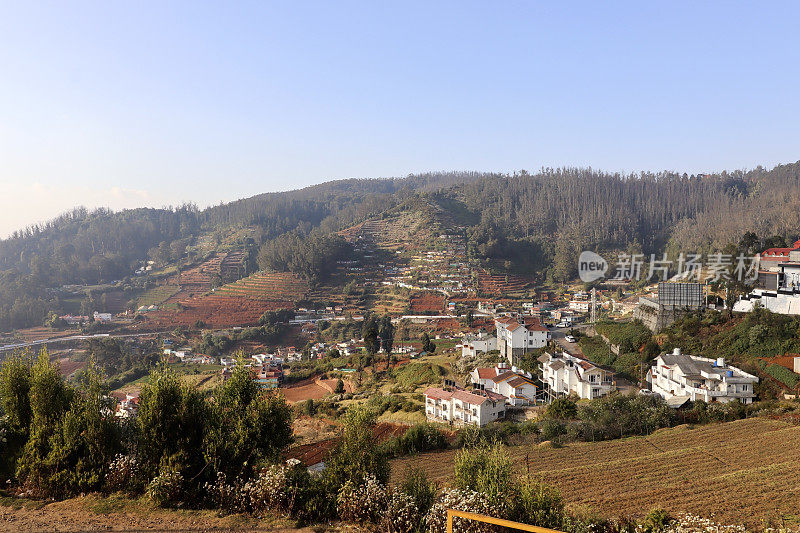 泰米尔纳德邦哥印拜陀山城的美丽风景。