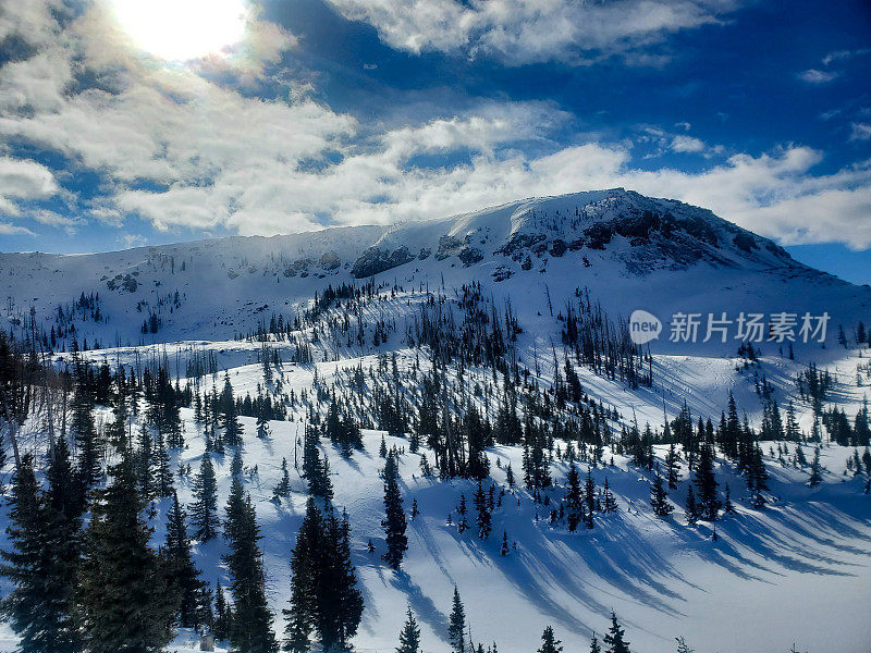 犹他州南部的布莱恩黑德滑雪胜地。