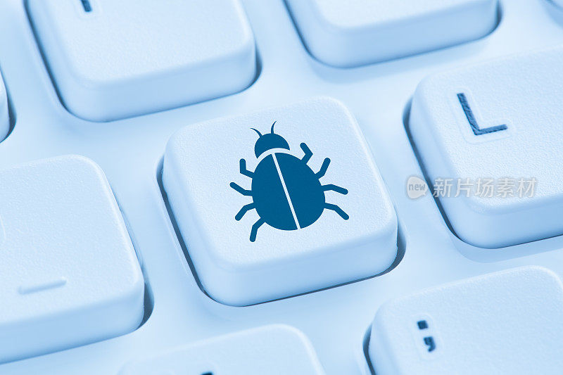 计算机病毒木马网络安全蓝色因特网键盘