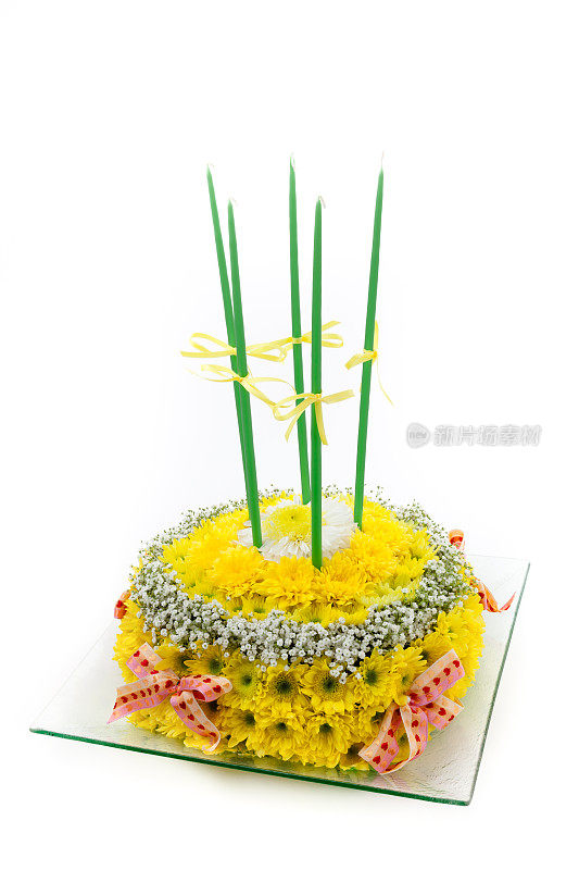鲜花Birhday蛋糕