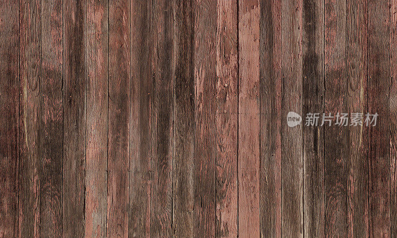 乡村老红棕色木纹栅栏板抽象背景