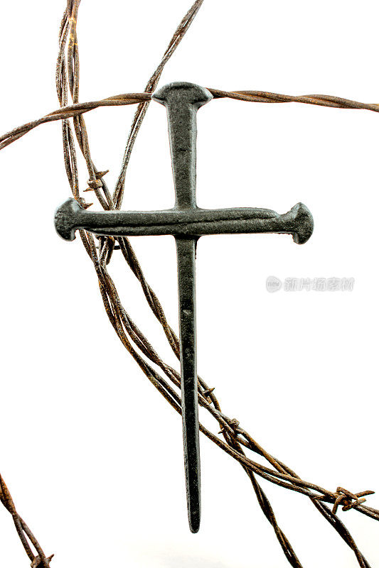 十字钉和铁丝网
