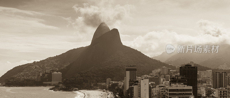 两兄弟山，伊帕内玛，里约热内卢，巴西