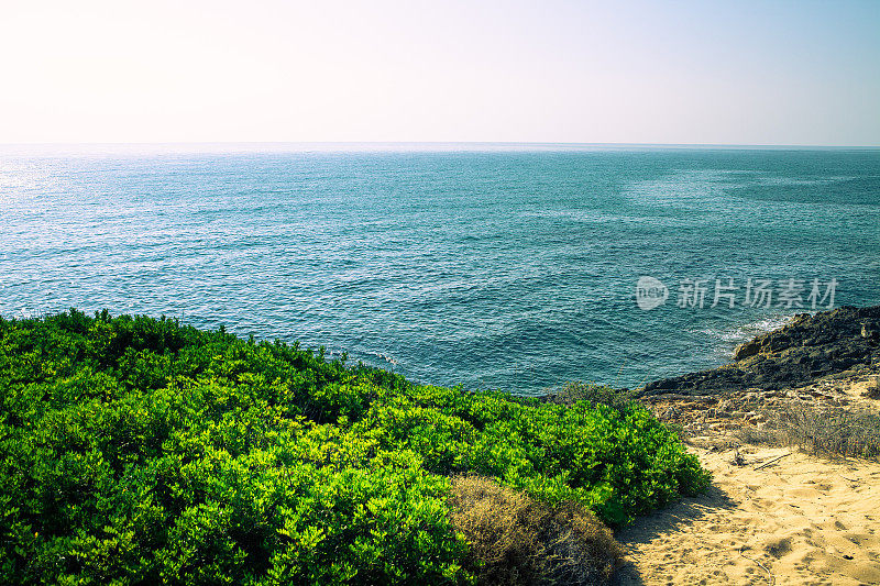 意大利狂野海滩上的小路