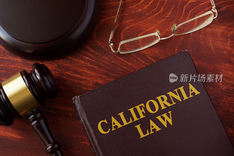 书名为加利福尼亚法律和木槌。