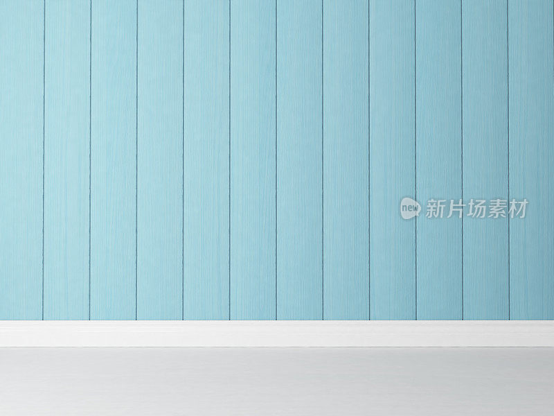 垂直的蓝色木墙背景