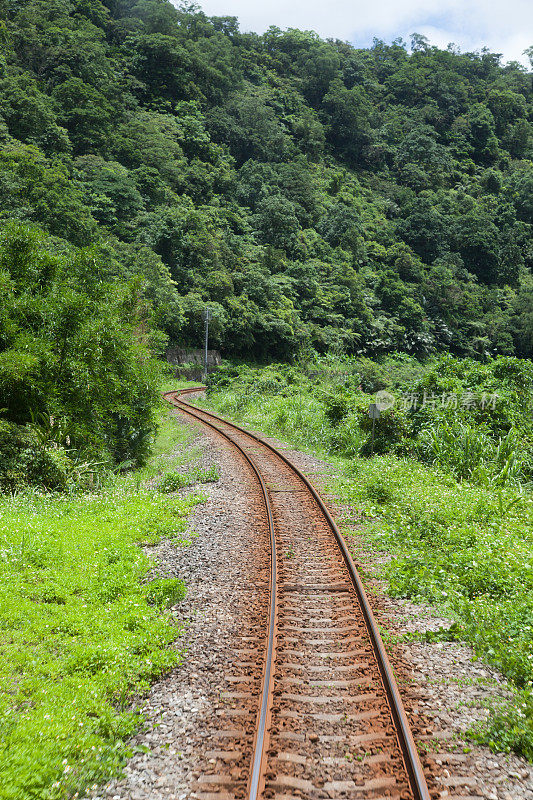 穿过台湾森林的铁路