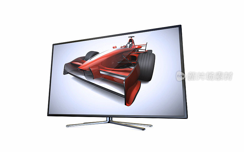智能电视显示F1赛车