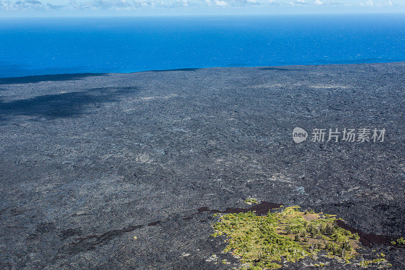 火山和熔岩的航拍