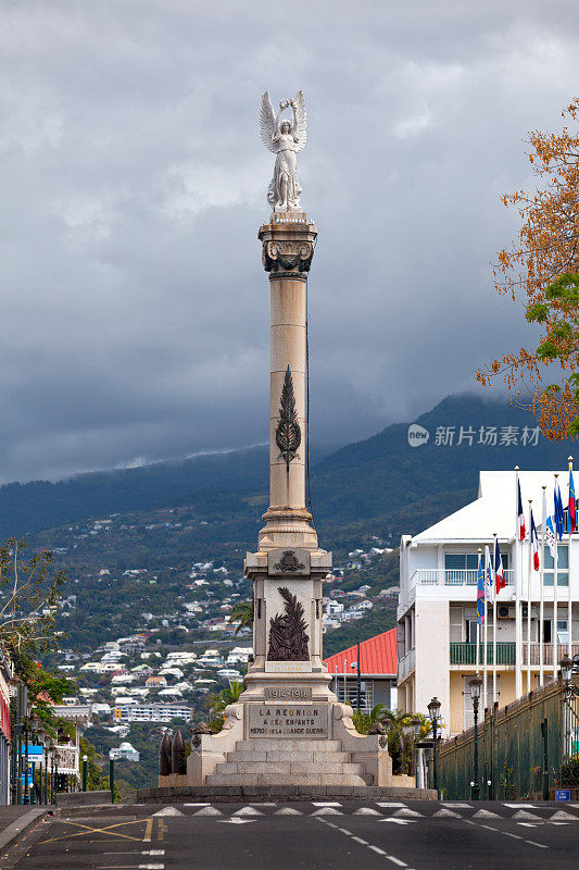 胜利柱在圣德尼德拉Réunion