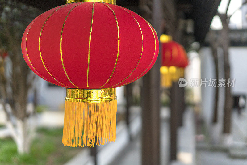 中国古典园林中的红灯笼