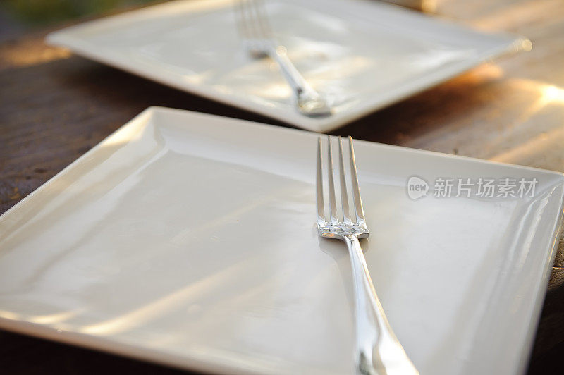 叉子，餐具，银盘子