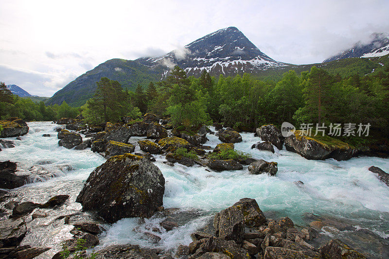 冰川的河流,挪威