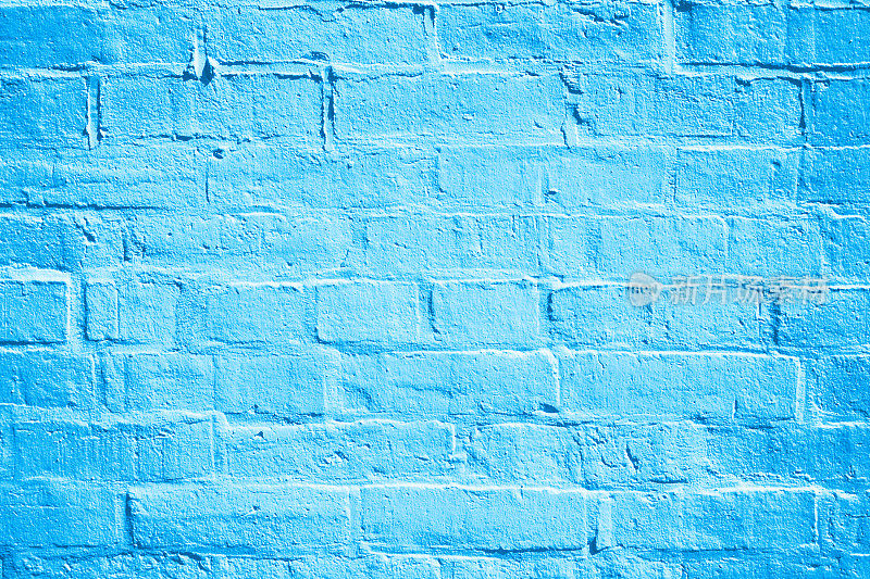蓝色砖墙背景纹理