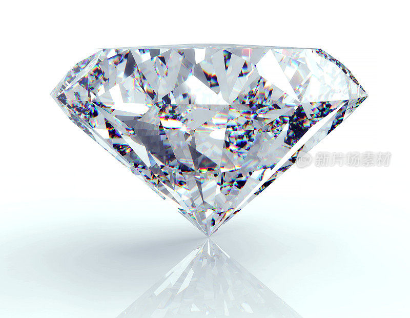 完美的钻石孤立在白色背景