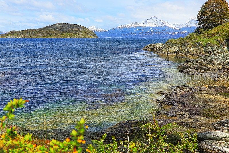 水湾-乌斯怀亚安第斯景观-火地岛，阿根廷