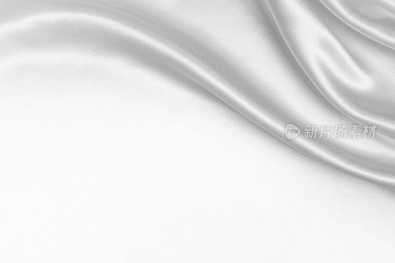 白色丝绸波浪纹理背景